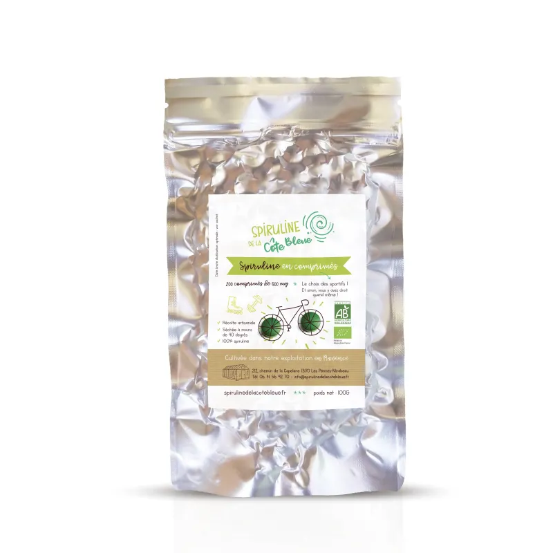 Spiruline bio en comprimés – Qualité premium - Cote Bleue