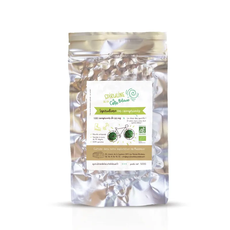 Spiruline en Comprimés 500g – Spiruline Bio Nutritive