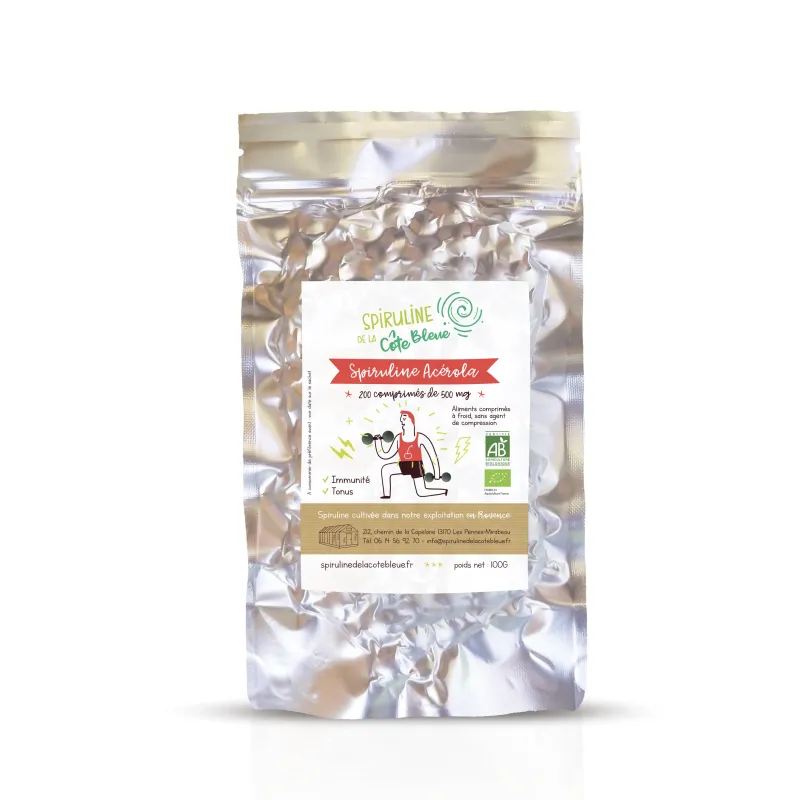 Comprimés Spiruline & Acérola : Énergie & Immunité