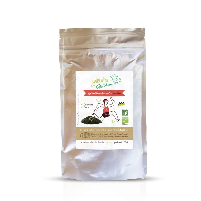 Spiruline en poudre & Acérola Bio : Énergie & Immunité Naturelles